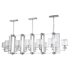 Люстра Crystal Lux NICOLAS SP12 L1600 NICKEL/WHITE, фото 